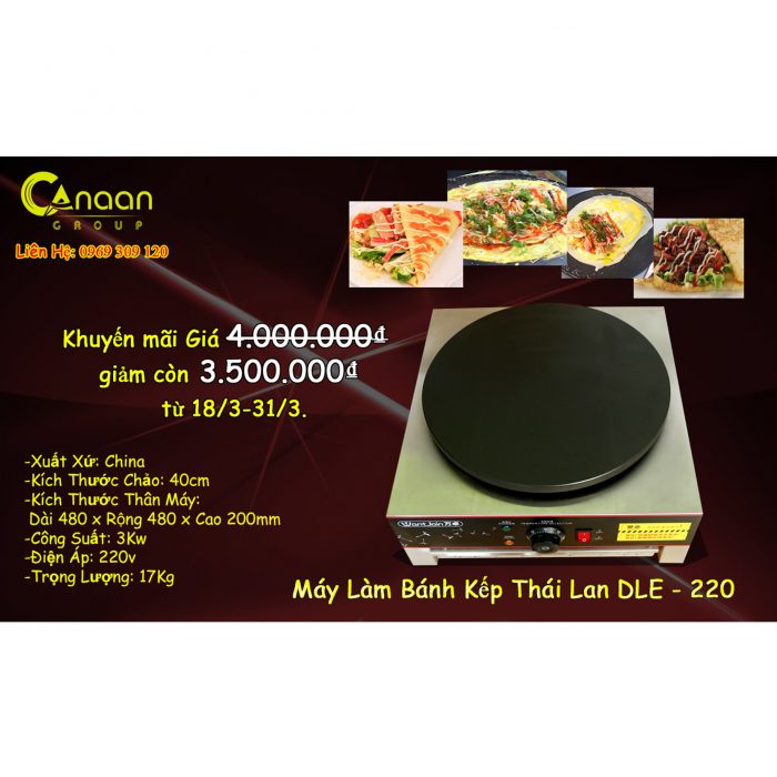 Máy Bánh Kếp Thái Chảo Gang BKD-024